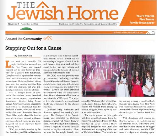 Stepping Out for a Cause-The Jewish Home